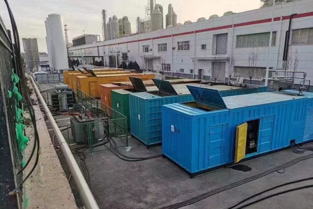 噶尔发电机租赁施工现场